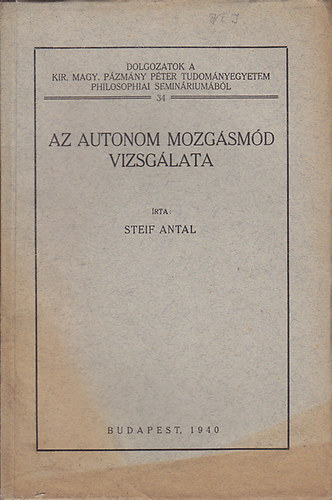 Az autonom mozgsmd vizsglata