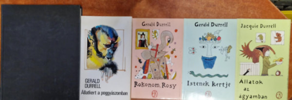 5db Durrell knyv:Istenek kertje + llatok az gyamban + Rokonom, Rosy + llatkert a poggyszomban+ Durrell a Szovjetuniban