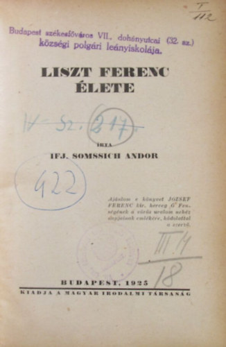 Liszt Ferenc �lete