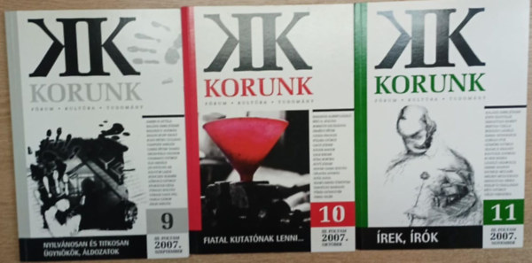 3 db Korunk folyirat: 2007. szeptember, oktber, november