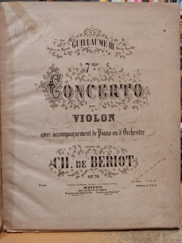 T�bb kotta egybek�tve: 7me Concerto pour Violon Op.76 + Ballade et Polonaise + Scherzo Tarantelle + Studien-Werke f�r violine + Morceaux Violon et Piano
