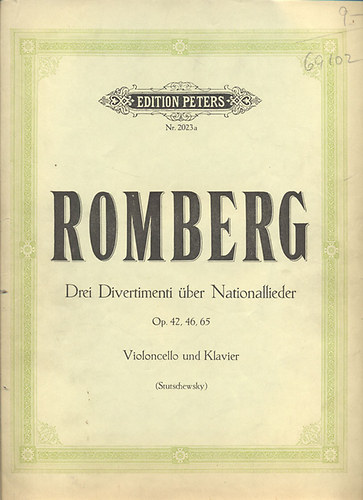 Drei Divertimenti ber Nationallieder (Op. 42, 46, 65)- Violoncello und Klavier