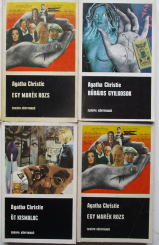 4 db Agatha Christie (Egy mark rozs, Bbjos  gyilkosok, t kismalac, Egy mark rozs)