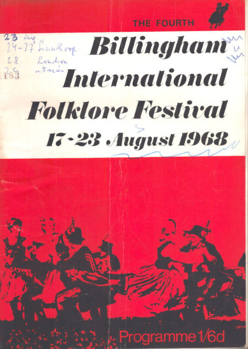 The fourth Billingham International Folklore Festival August 17th - 23rd 1968