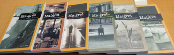 6 db Maigret krimi: s a hajlktalan; s a vizsglbr; s az ids hlgy; s a padon ldgl ember; kudarcot vall; vdekezik