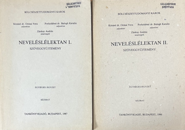 Nevelsllektan I-II. - Szveggyjtemny