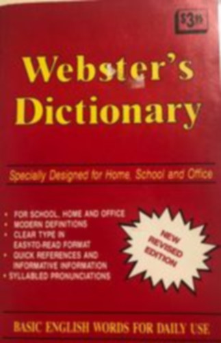 Webster's Dictionary - Specially designed for Home, School & Office