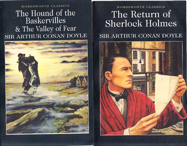 2 db. Wordsworth Classics: The Return of Sherlock Holmes + The Hound of the Baskervilles & The Valley of Fear