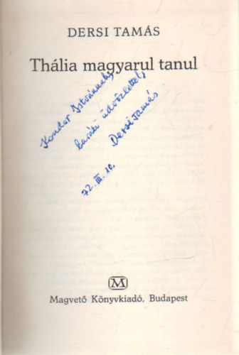 Thlia magyarul tanul