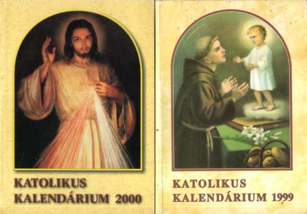 Erddy Imre Czoborczy Bence  (szerk.) - 4 db katolikus kalendrium ( egytt ) 1999., 2000., 2001., 2002 vszmok