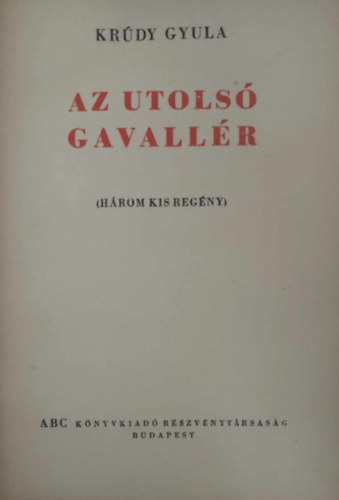 Az utols gavallr