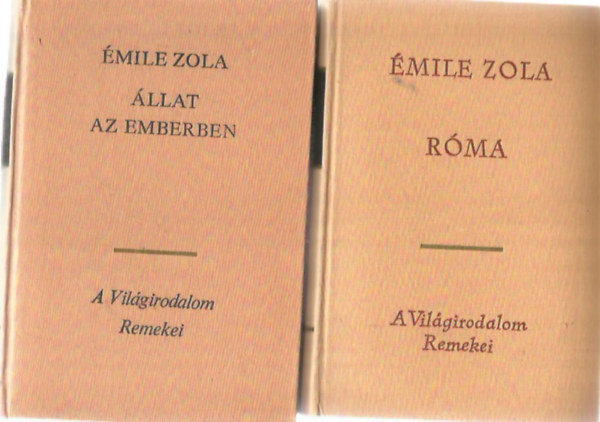 2 db �mile Zola k�nyv : R�ma - �llat az emberben