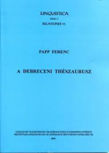 A debreceni th�szaurusz