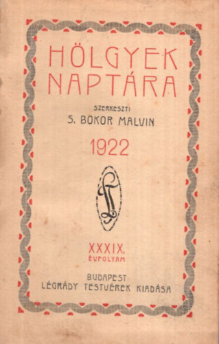 Hlgyek naptra 1922 XXXIX. vfolyam