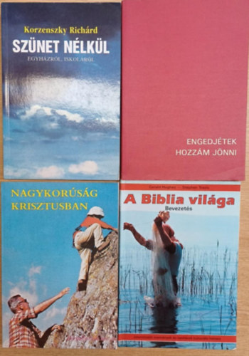 Gerald Hughes, Stephen Travis Korzenszky Richrd - 4 db vallsi knyv: Sznet nlkl (Egyhzrl, iskolrl) - Engedjtek hozzm jnni - Nagykorsg Krisztusban - A Biblia viga (Bevezets)