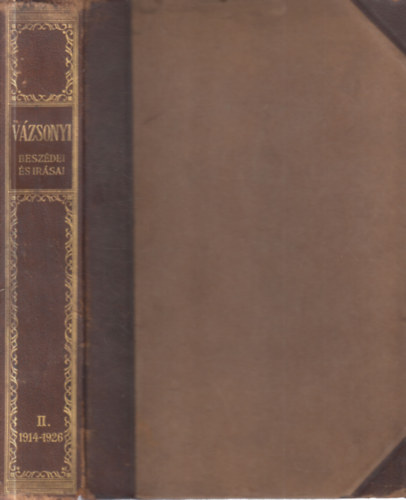 V�zsonyi Vilmos besz�dei �s �r�sai II.