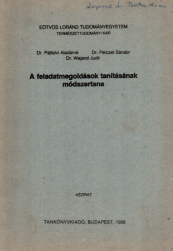 A feladatmegoldsok tantsnak mdszertana (1988)