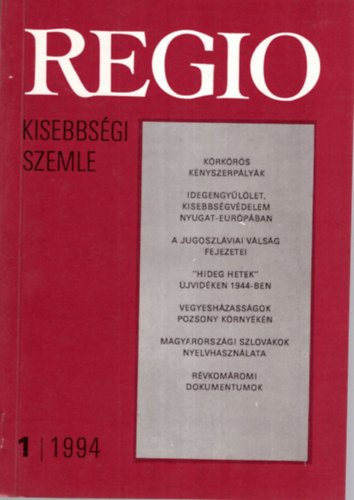 Regio - Kisebbsgi Szemle 1994/1