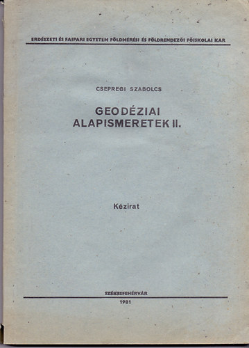 Geodziai alapismeretek II. - Kzirat