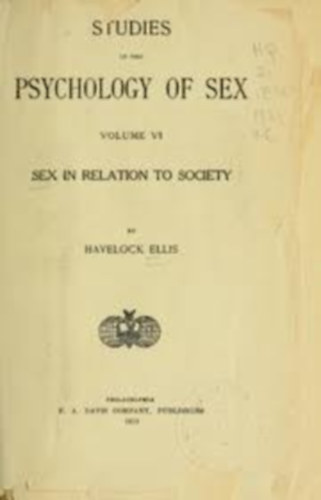 Studies of the Psychology of sex - Volume V.