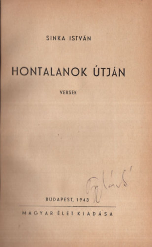 Hontalanok �tj�n (I. kiad�s)