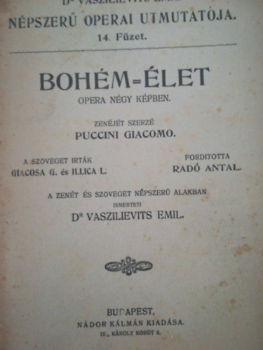 Bohm let - Npszer operai utmutatja 14. fzet