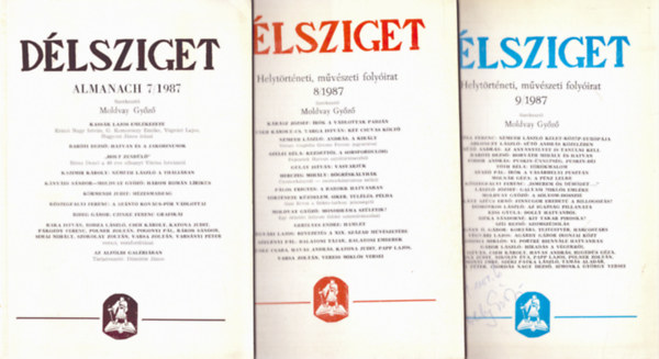 3 db D�lsziget helyt�rt�neti, m�v�szeti foly�irat: 1987/7-9. sz�mok