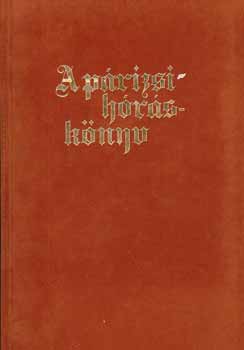 A p�rizsi h�r�sk�nyv