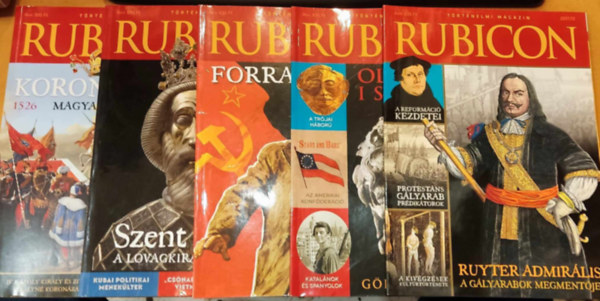 5 db Rubicon trtnelmi magazin, szrvnyszmok, 2017-as vfolyambl