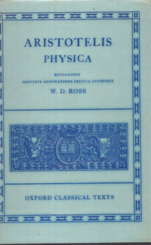 W. D. Ross (editor) - Aristotelis Physica