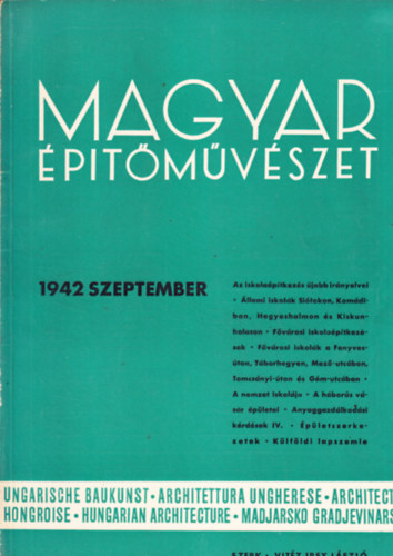Magyar �p�t�m�v�szet 1942. szeptember