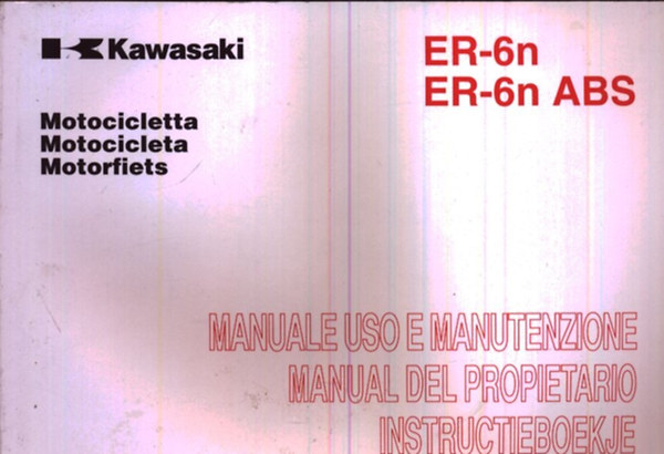 Kawasaki ER-6n, ER-6n ABS  Motocicletta ... (olasz-spanyol-holland)