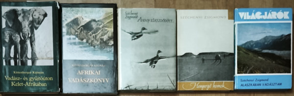 5db vad�szattal kapcsolatos reg�ny - Sz�chenyi Zsigmond-Alaszk�ban vad�sztam, Hengerg� homok, Ahogy elkezd�d�tt..., Kittenberger K�lm�n-Afrikai vad�szk�nyv, Vad�sz- �s gy�jt��ton Kelet-Afrik�ban