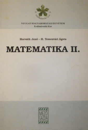 H. Temesvri gota Horvth Jen - Matematika II.