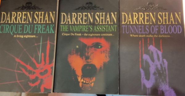 Darren Shan - 3 db Cirque Du Freak + The Vampire's Assistant + Tunnels of Blood