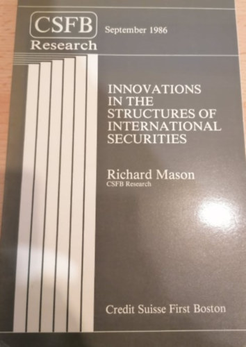 Richard Mason - Innovations In The Structures Of International Securities