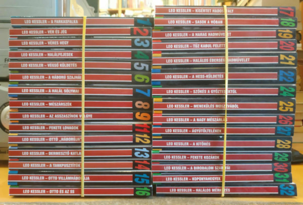 31 db Leo Kessler trtnelmi knyv - A teljes sorozat 32 ktet, 1 db hinyzik a sorozatbl!!!