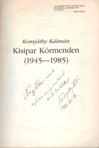 Kisipar K�rmenden (1945-1985)