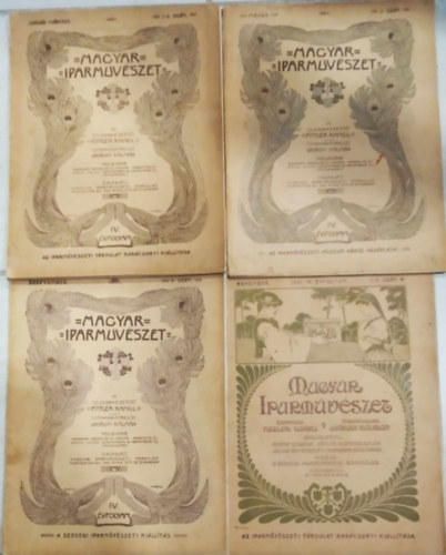 4 db Magyar Iparmvszet 1901 folyirat (IV. vf.) - 1901./1-2. szm (janur-mrcius)+1901./3. szm (mjus)+1901./5. szm (szeptember)+1901./6. szm (november)