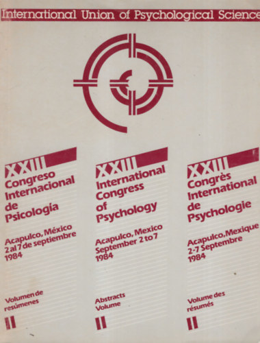 International Union of Psychological Science XXIII. ( Angol-spanyol ) II. rsz