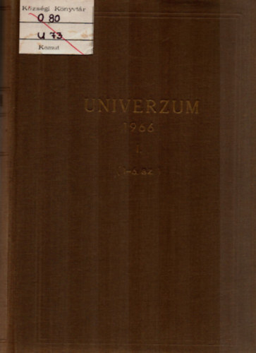 Univerzum folyirat 1966. 1-6. szm