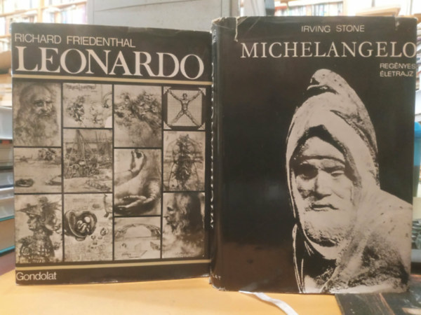 2 db k�z�pkori m�v�szet: Leonardo (Friedenthal) + Michelangelo (Stone)