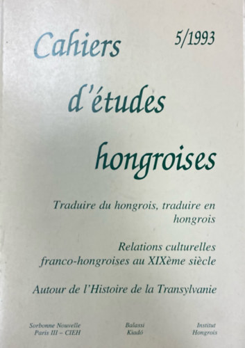 Cahiers d'tudes hongroises