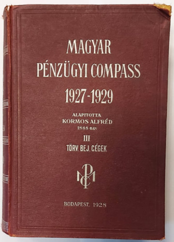 Magyar Pnzgyi Compass III. - 1928 - (1927-1929)
