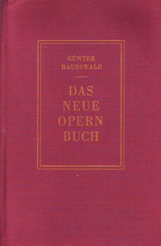Das neue Opern buch (nmet nyelv)