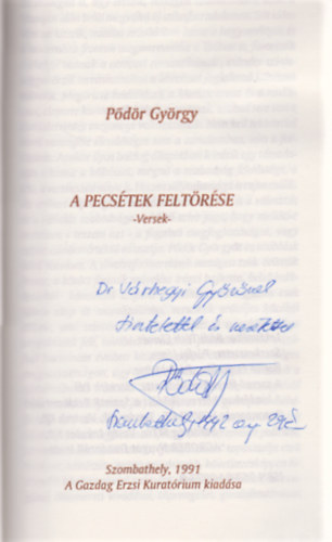 A pecstek feltrse (Dediklt)