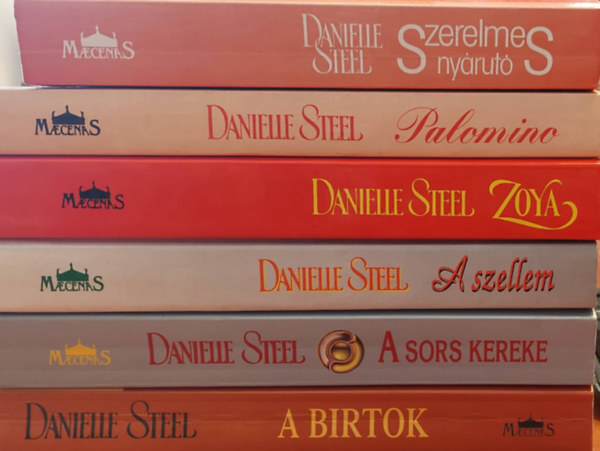 6 db Dnielle Steel ktet: Szerelmes nyrut, Palomino, Zoya, A szellem, A sors kereke, A birtok.