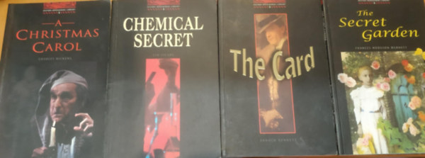 4 db Oxford Bookworms 3: A Christmas Carol + Chemical Secret + The Card + The Secret Garden