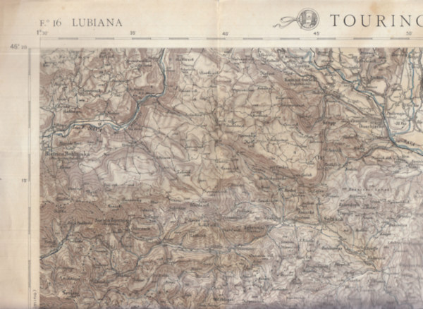 Lubiana (Ljubljana) trkpe - Touring Club Italiano 1:100.000