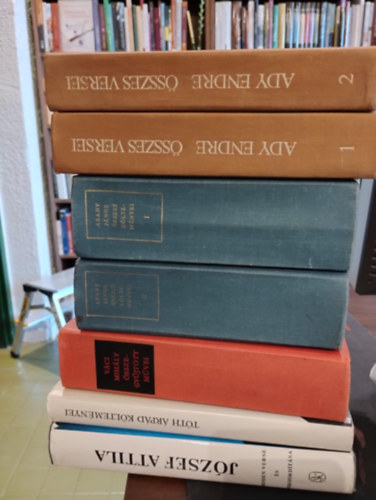 Klasszikus vers knyvcsomag 5 darabos KNYVMENT AJNLAT: Jzsef Attila minden verse s versfordtsa,Tth rpd kltemnyei , Vci Mihly sszegyjttt mvei, Arany Jnos sszes kltemnyei I-II., Ady Endre sszes versei